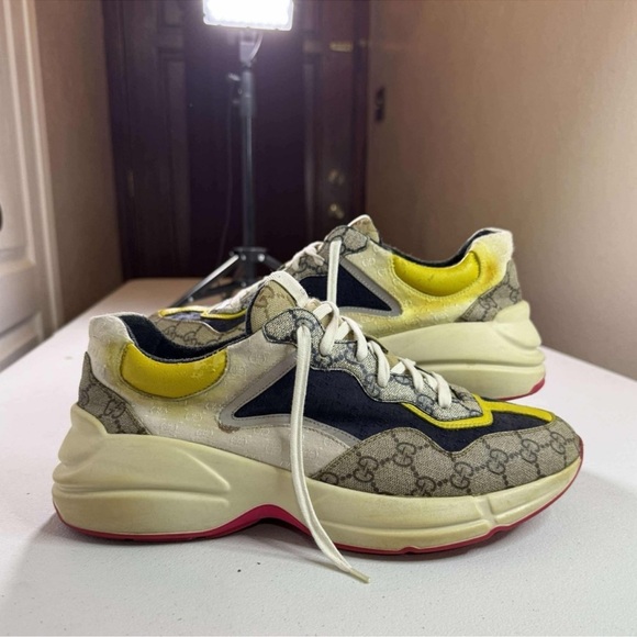 Gucci Rhyton chunky sole sneakers Sz 10 no insoles - Picture 1 of 16